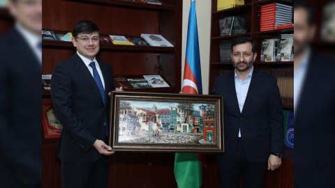 Fuad Muradov Gürcüstan Müsəlmanları İdarəsinin şeyxi ilə görüşdü