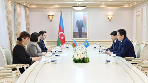 Sahibə Qafarova Qazaxıstanın ölkəmizdəki səfirini qəbul edib