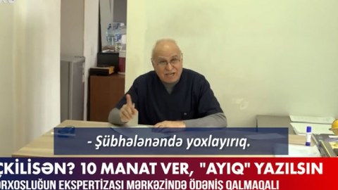 Sərxoşluq testi etmədən 10 manat alıb “ayıq” yazdı - VİDEO
