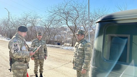 Azad edilmiş ərazilərdə hərbi polisin fəaliyyəti - FOTO