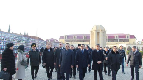 Goranboyda 20 Yanvar şəhidləri anıldı - FOTO