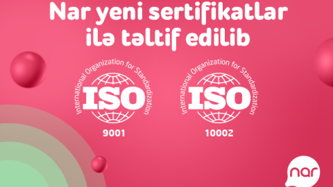 “Nar” müştəri məmnuniyyəti üzrə beynəlxalq sertifikata layiq görüldü