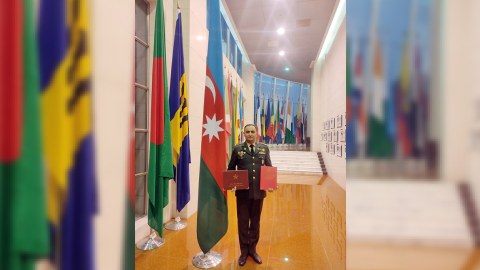 Hərbçimiz Çin Hərbi Akademiyasını fərqlənmə ilə bitirdi