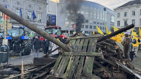Fermerlər Avropa Parlamentinin qarşısında etiraza qalxdı