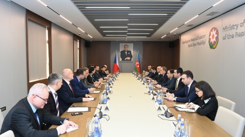 Ceyhun Bayramov Çexiya Deputatlar Palatasının sədrini qəbul etdi
