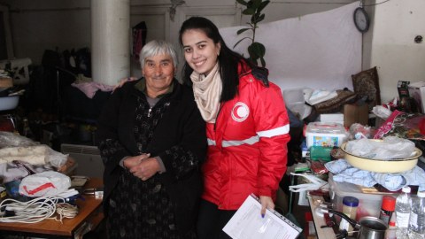 Qızıl Aypara Cəmiyyəti Qarabağdakı ermənilərə baş çəkdi - FOTOLAR