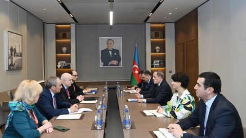 Ceyhun Bayramov MDB Baş katibini qəbul edib
