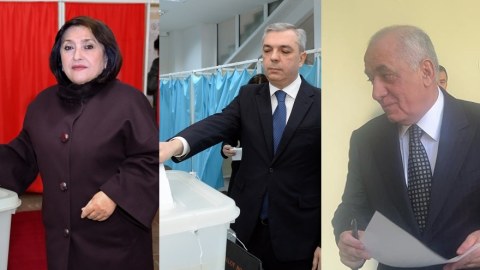 Dövlət və hökumət rəsmiləri səs verir - FOTOLAR (YENİLƏNİR)