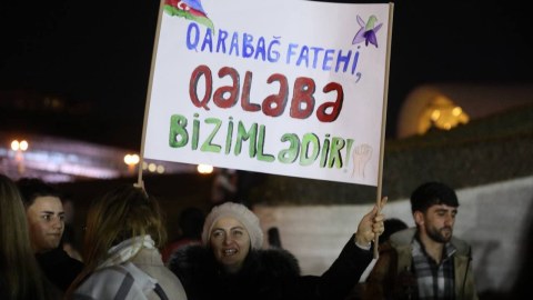 Bakıda İlham Əliyevə dəstək yürüşü - FOTOLAR