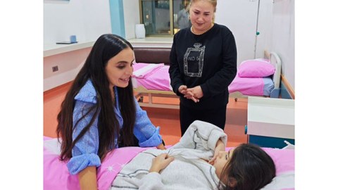 Leyla Əliyeva Uşaq Onkologiya Klinikasında - FOTO