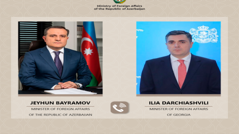 Ceyhun Bayramov gürcüstanlı həmkarı ilə DANIŞDI