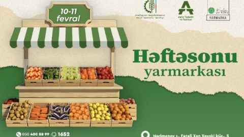 “Kənddən Şəhərə” həftəsonu yarmarkası təşkil olunacaq