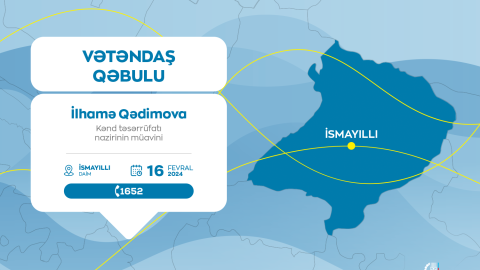Nazirinin müavini İsmayıllıda vətəndaşları qəbul edəcək