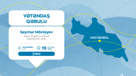 Seymur Mövlayev Hacıqabulda vətəndaşları qəbul edəcək