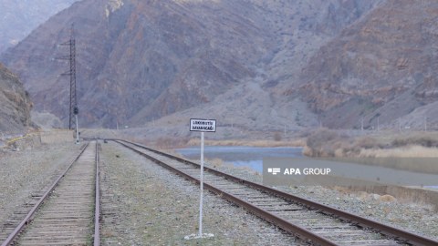 Naxçıvanı Zəngəzurla birləşdirən Salamməlik stansiyası - FOTOLAR