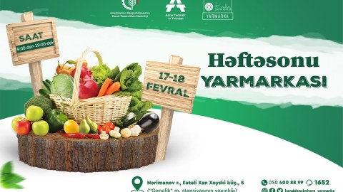 “Kənddən Şəhərə” həftəsonu yarmarkası təşkil ediləcək