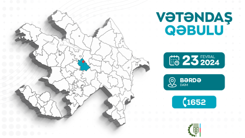 Məcnun Məmmədov Bərdədə vətəndaşları qəbul edəcək