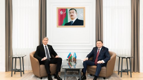 Vilayət Eyvazov qazaxıstanlı həmkarı ilə görüşdü - FOTO