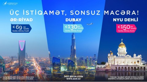 Bakıdan Dubaya təyyarə biletlərinin qiyməti UCUZLAŞDI