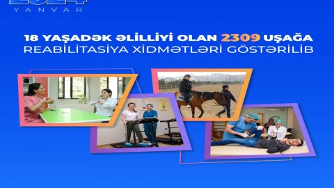 Əlilliyi olan 2300-dən çox uşağa reabilitasiya xidmətləri göstərilib