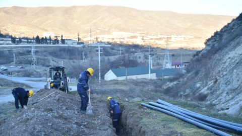 Azad edilən ərazilərdə 218 kilometr su xətti çəkilib
