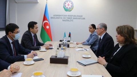 Nazir Qazaxıstan səfiri ilə COP29-a hazırlığı müzakirə etdi