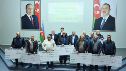 Şəkidə fermerlərə aqrar sığorta ödənişi verildi - FOTO