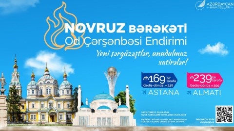 AZAL Almatı və Astanaya aviabiletlərə endirim təklif edir