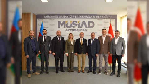 Türkiyəli deputatlar MÜSİAD-ın üzvlərini ziyarət ediblər - FOTO