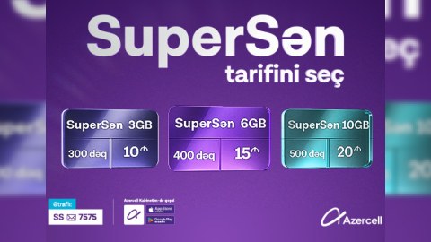 Yeni “SuperSən” tarifində daha çox internet - TARİFLƏR