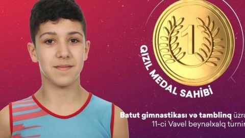Gimnastımız Polşada qızıl medal qazandı