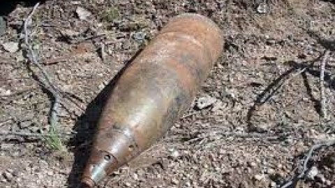 Cəbrayılın Şəybək kəndində tank mərmisi tapıldı - FOTO