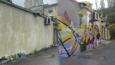 “Sovetski”dəki məşhur qraffiti bərpa olundu - FOTO