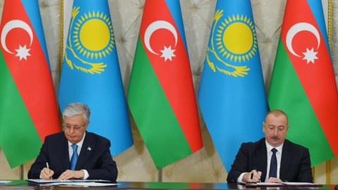 Azərbaycan-Qazaxıstan arasında sənədlər imzalandı - FOTOLAR
