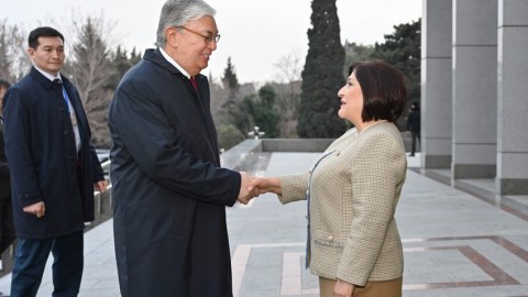 Sahibə Qafarova Qazaxıstan Prezidenti ilə görüşdü