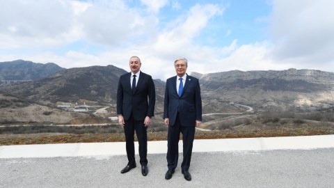 İlham Əliyevlə Tokayev Şuşada - FOTO