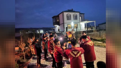 Ağalıda tonqal qalandı - FOTO/VİDEO