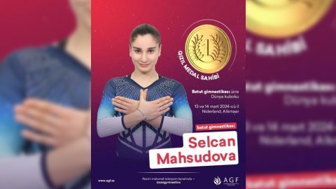 Gimnastımız Dünya Kubokunda qızıl medal qazandı - FOTO