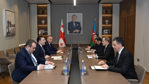 Ceyhun Bayramov Gürcüstanın xarici işlər naziri ilə regional vəziyyəti müzakirə etdi - FOTO