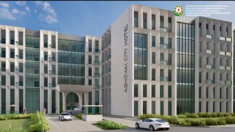 Ağdamda tikilən hoteldən yeni GÖRÜNTÜLƏR