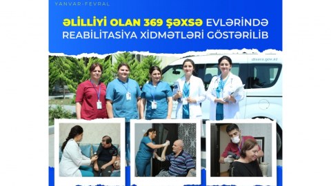 Əlilliyi olan şəxslərə evlərində reabilitasiya xidmətləri göstərilib