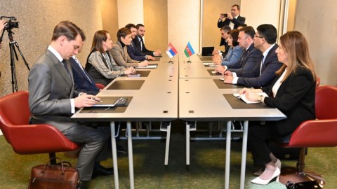 Sahibə Qafarova serbiyalı həmkarı ilə danışıqlar apardı 