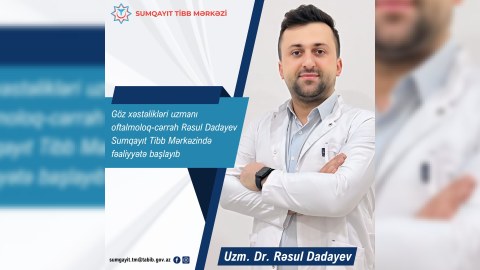 Gənc uzman həkim Sumqayıt Tibb Mərkəzində işə BAŞLADI