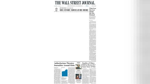 “Wall Street Journal” Rusiyada həbs olunan jurnalisti üçün BOŞ MANŞET ATIR