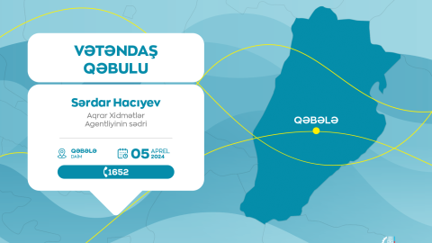 Sərdar Hacıyev Qəbələdə vətəndaşların müraciətini dinləyəcək