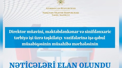 Naxçıvanda işləmək istəyənlərin nəzərinə!