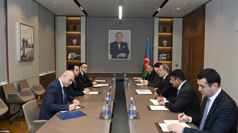 Ceyhun Bayramov Baş katiblə görüşdü 