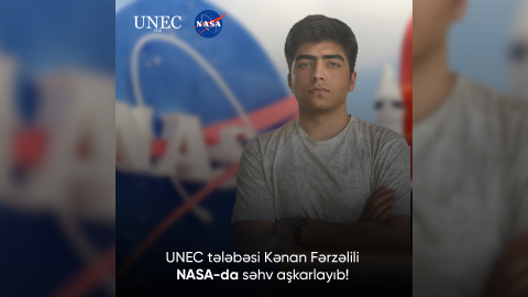 UNEC tələbəsi NASA-nın saytında səhv aşkarlayıb