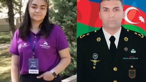 Şəhid polkovnikin qızı buraxılış imtahanında yüksək bal toplayıb