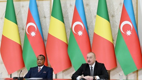 Prezidentlər mətbuata bəyanatlarla çıxış etdilər - FOTOLAR